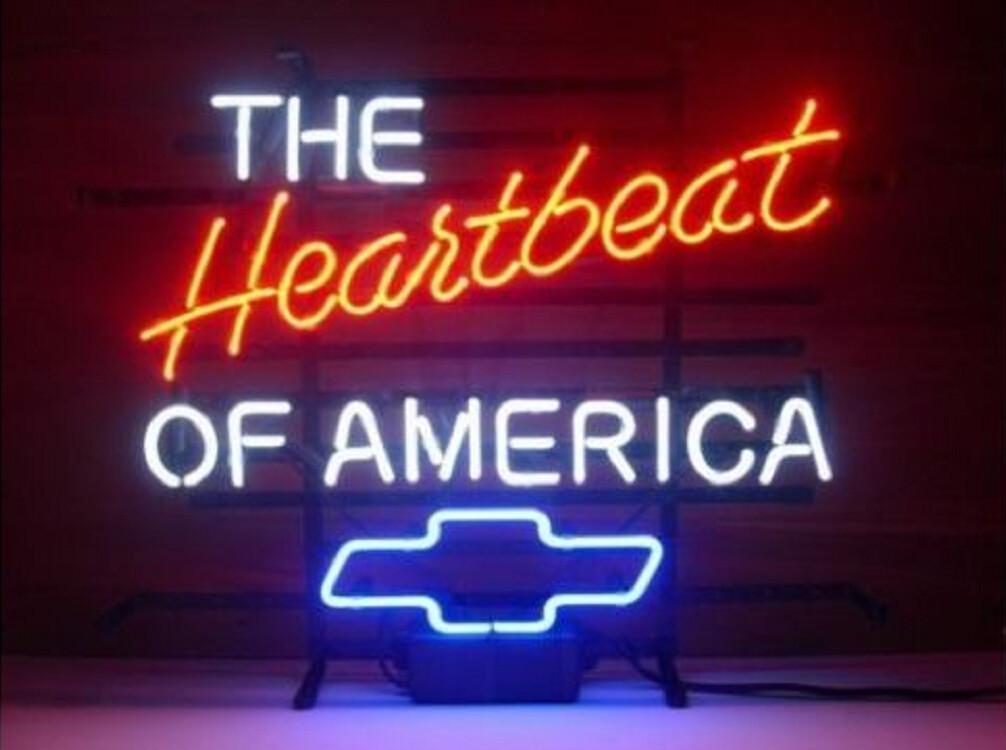 Chevrolet The Heartbeat Of America Neon Sign
